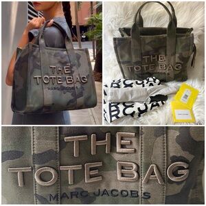 $325 Marc Jacob Jacquard Camo Army Medium Tote Crossbody
